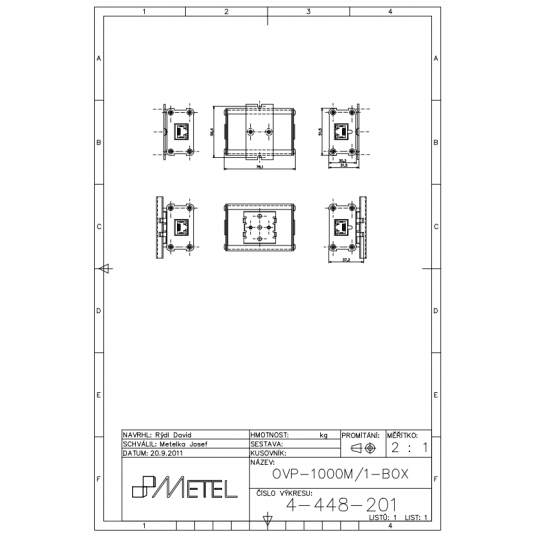 Zabezpieczenie przeciwprzepięciowe OVP-1000M/1-BOX Metel - 4-448-201 -zdjęcie numer 2