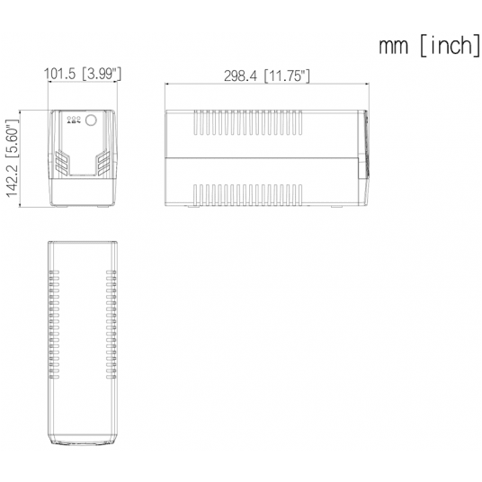 Zasilacz awaryjny UPS 1000VA/600W Dahua – PFM3350-1000 -zdjęcie numer 3