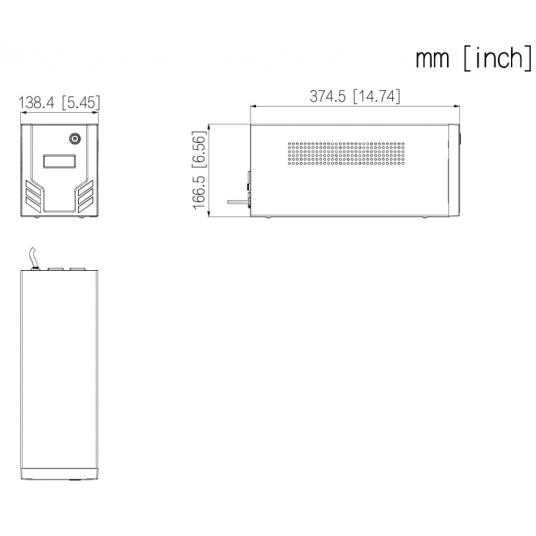 Zasilacz awaryjny UPS 1500VA/900W Dahua – PFM3350-1500 -zdjęcie numer 3