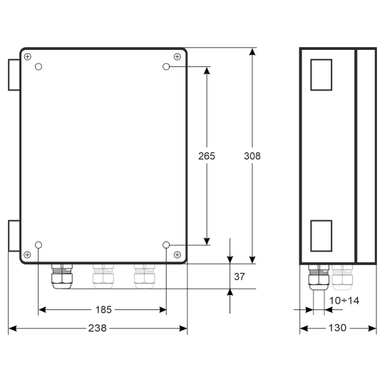 Zasilacz buforowy Grade 2 w obudowie ABS IP44 Pulsar - HPSG2H-12V5A-C -zdjęcie numer 4