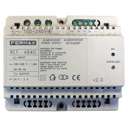 Zasilacz DIN-6 100-240VAC/24VDC-2A Fermax - 4840