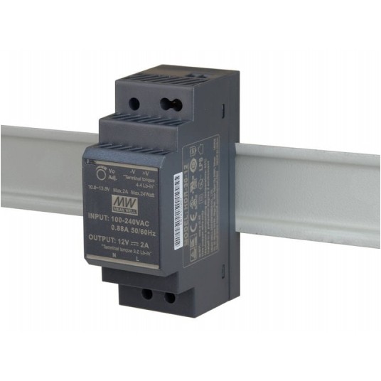 Zasilacz na szynę DIN 12VDC/2A 24W Mean Well - HDR-30-12 -zdjęcie numer 1