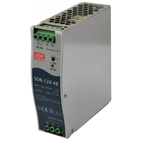 Zasilacz na szynę DIN 2,5A/48VDC Pulsar - SDR-120-48