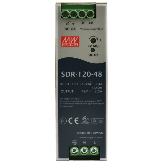 Zasilacz na szynę DIN 2,5A/48VDC Pulsar - SDR-120-48