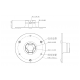 Aluminiowy adapter dla kamery PDBW5831-B360-E4 do uchytów ściennych i sufitowych Dahua - PFA108