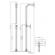 Powójna kolumna do montażu interkomu IP Force, IP Safety, IP Verso 108/192cm 2N - 9151007