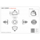 Uchwyt do montażu sufitowego Hanwha Vision - SHD-1200FW