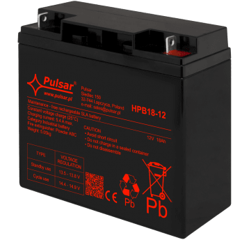 Akumulator kwasowo-ołowiowy 18Ah 12V Pulsar - HPB18-12