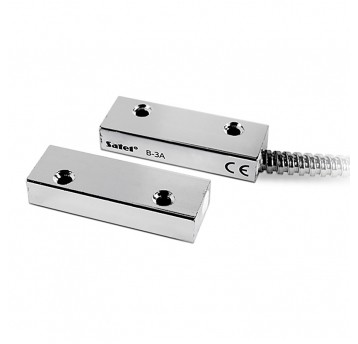 Czujka magnetyczna nawierzchniowa obudowa metalowa, przewody w osłonie Satel - B-3A
