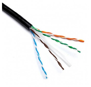 Kabel kat.6 U/UTP box 305m czarny zewnetrzny Fca