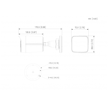 Kamera tubowa 8MP Smart Dual Light Dahua - IPC-HFW1839TC-A-IL-0280B-S6-BLACK