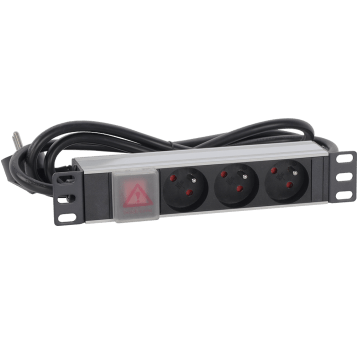 Listwa zasilająca 230VAC - 3 gniazda Rack 10" Pulsar - RALZ-10