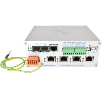 Przełącznik przemysłowy do topologii kołowej 2G-2S.1.4.F-BOX-PoE-PP Metel - 1-883-200