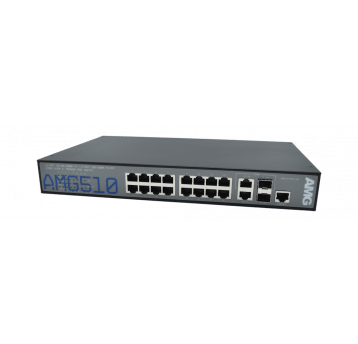 Przełącznik zarządzalny 16-portowy + 2SFP PoE AMG - AMG510-16GAT-2C-P290