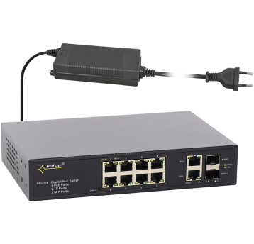 Switch PoE 12-portowy do 8 kamer Pulsar - SFG108-90W